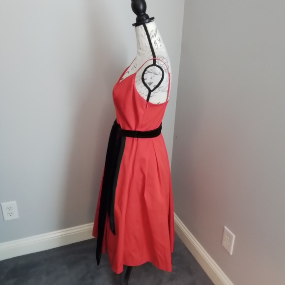 🎉HP🎉 J. Crew A-Line Holiday Red Spaghetti Strap Dress With Velvet Sash - 4 - Picture 11 of 15